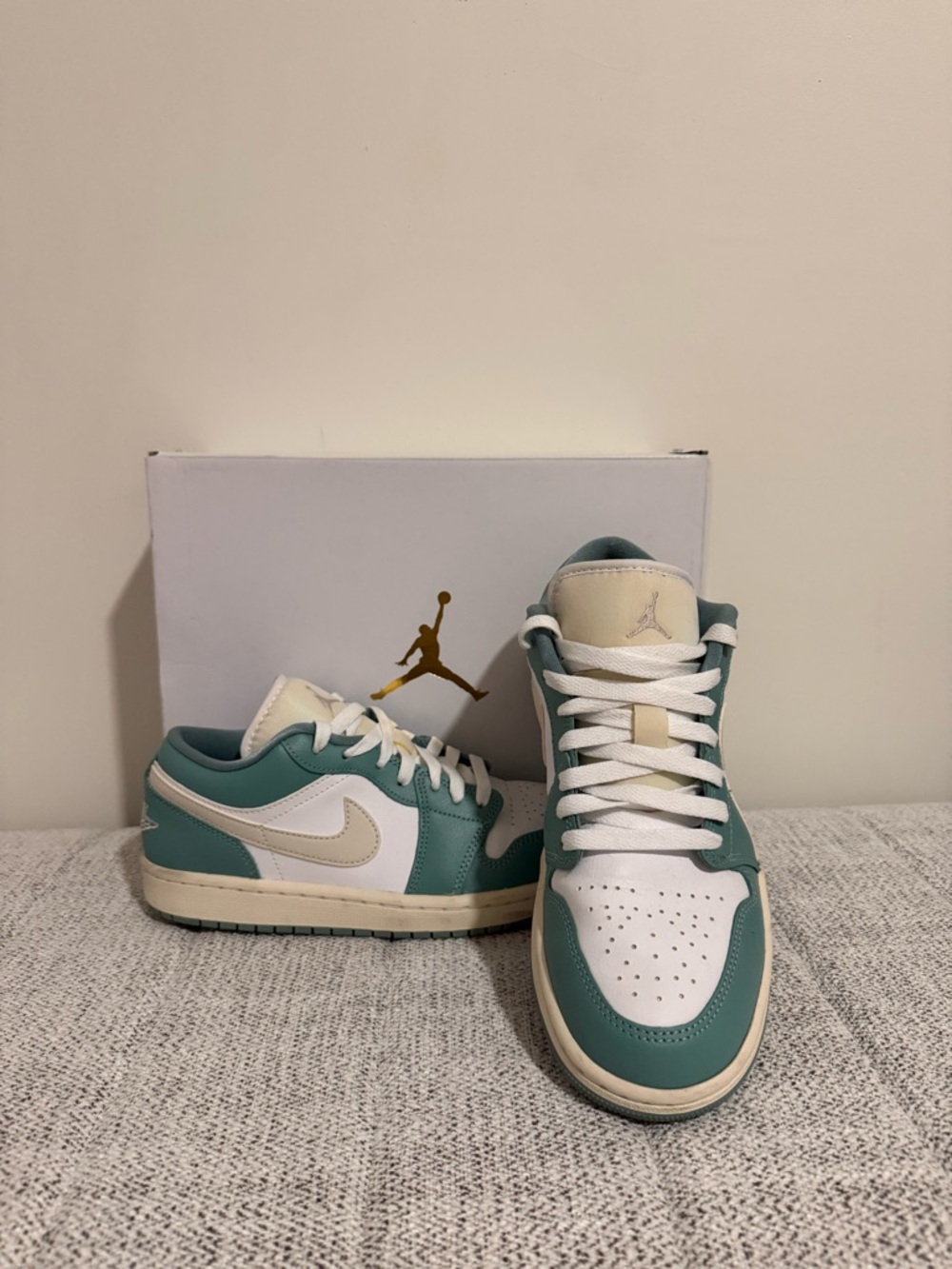 Nike Air Jordan 1 Low White & Teal-Green